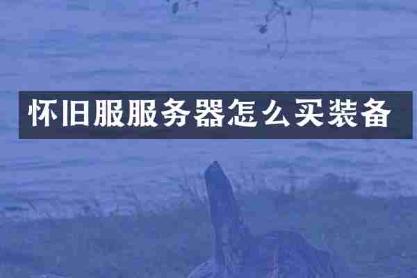 怀旧服服务器怎么买装备