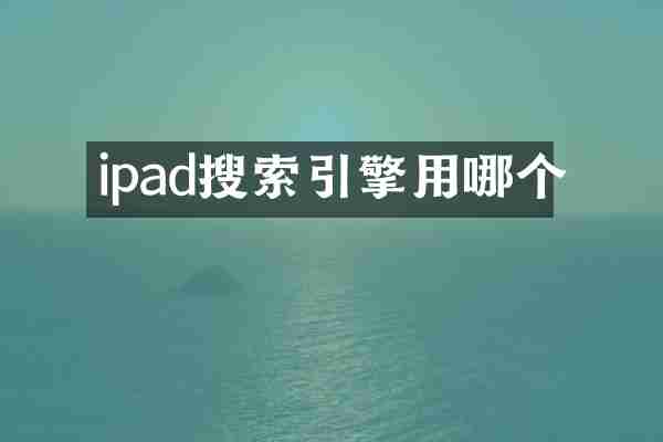 ipad搜索引擎用哪个