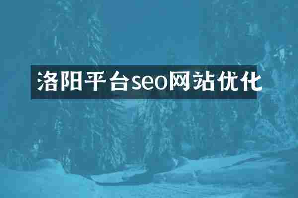 洛阳平台seo网站优化