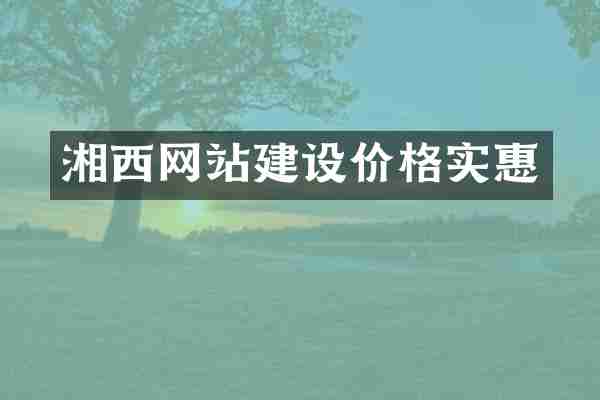 湘西网站建设价格实惠