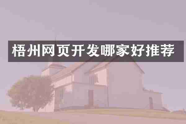 梧州网页开发哪家好推荐