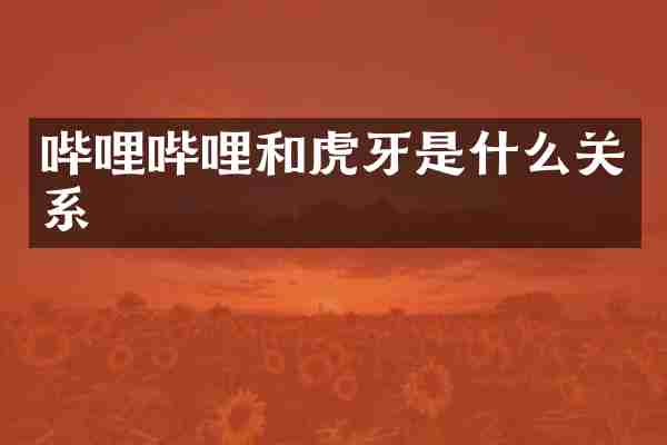 哔哩哔哩和虎牙是什么关系