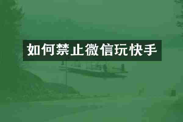 如何禁止微信玩快手
