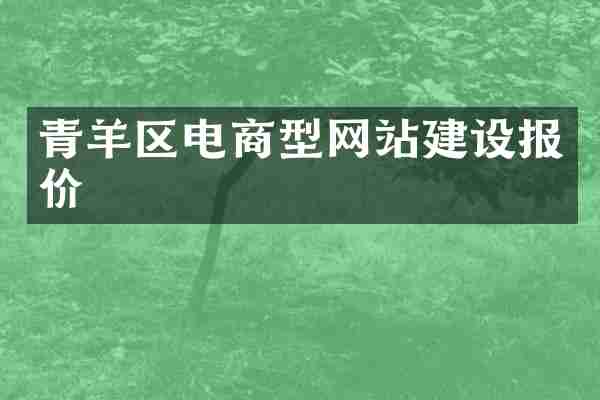 青羊区电商型网站建设报价