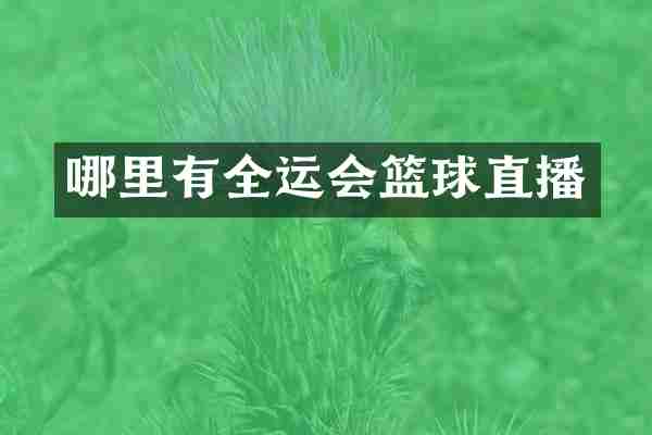 哪里有全运会篮球直播