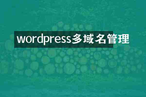 wordpress多域名管理