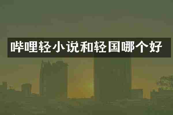 哔哩轻小说和轻国哪个好