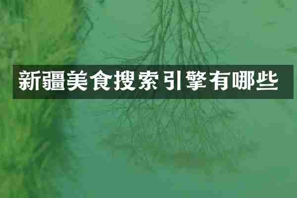 新疆美食搜索引擎有哪些