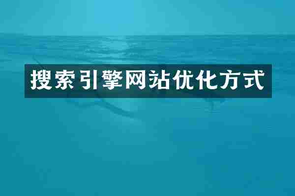 搜索引擎网站优化方式