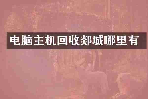 电脑主机回收郯城哪里有