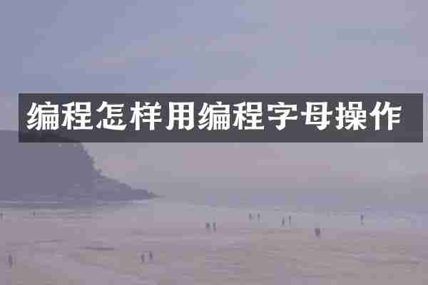 编程怎样用编程字母操作