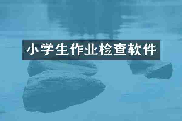 小学生作业检查软件