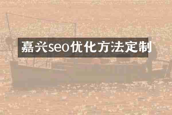 嘉兴seo优化方法定制