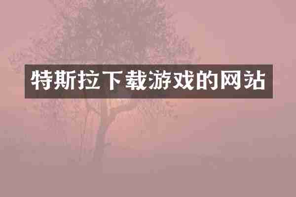 特斯拉下载游戏的网站