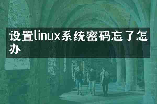 设置linux系统密码忘了怎么办