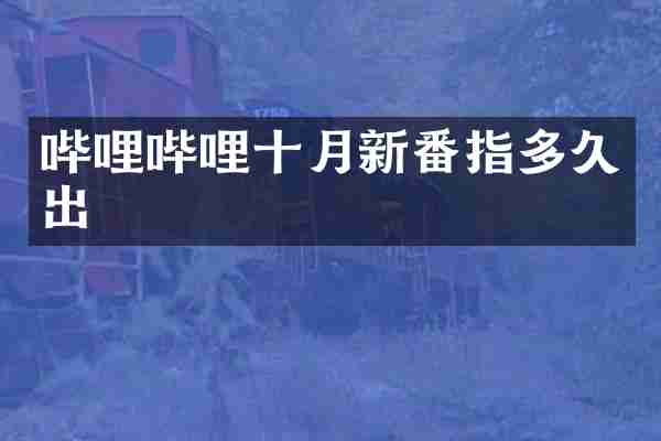 哔哩哔哩十月新番指多久出