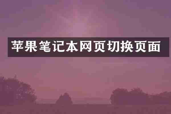 苹果笔记本网页切换页面