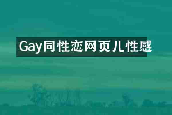 Gay同性恋网页儿性感