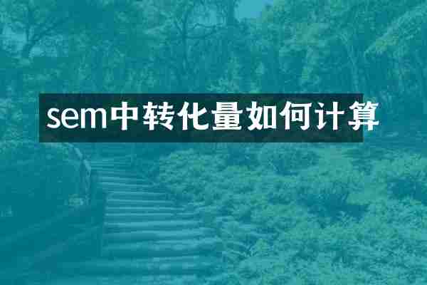 sem中转化量如何计算