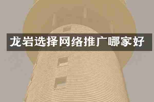 龙岩选择网络推广哪家好