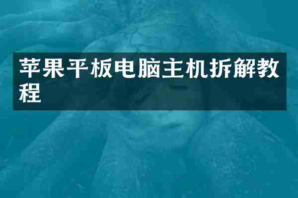 苹果平板电脑主机拆解教程