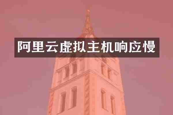 阿里云虚拟主机响应慢