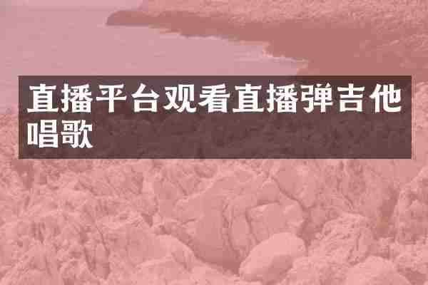 直播平台观看直播弹吉他唱歌