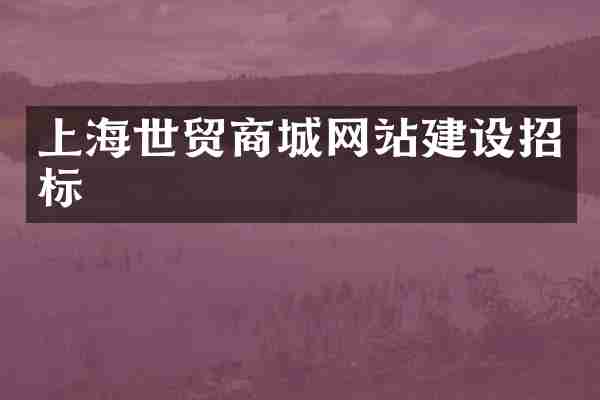 上海世贸商城网站建设招标