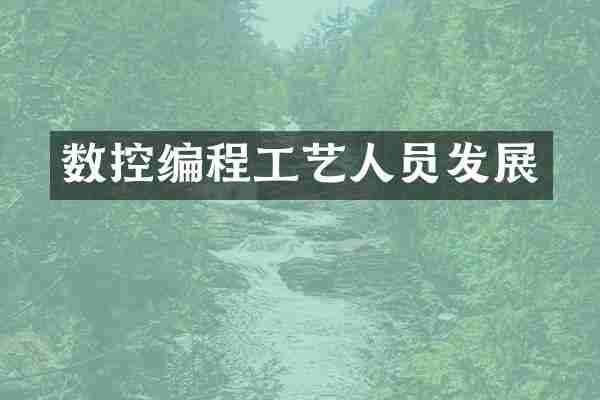 数控编程工艺人员发展