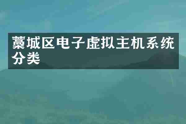 藁城区电子虚拟主机系统分类