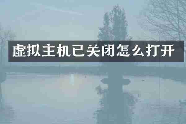 虚拟主机已关闭怎么打开