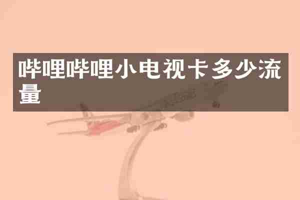 哔哩哔哩小电视卡多少流量