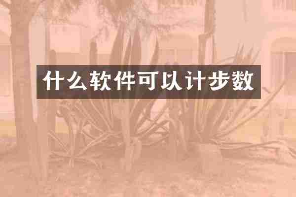 什么软件可以计步数