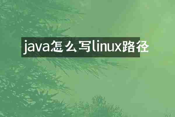 java怎么写linux路径