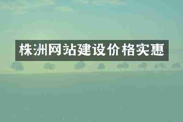株洲网站建设价格实惠