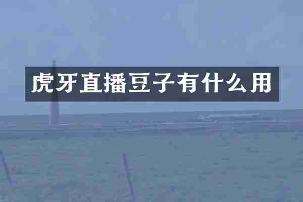 虎牙直播豆子有什么用