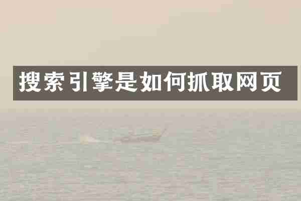 搜索引擎是如何抓取网页