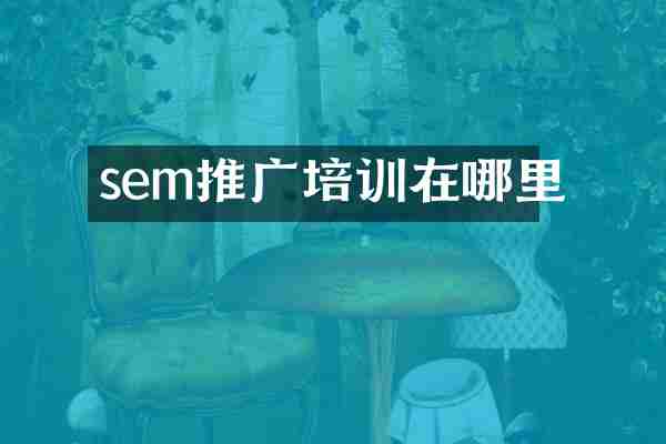 sem推广培训在哪里