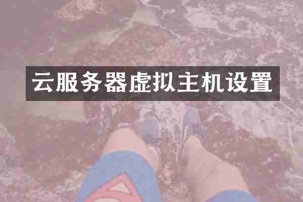 云服务器虚拟主机设置