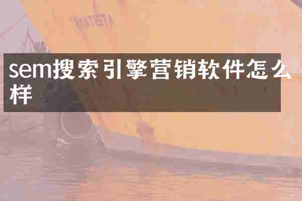 sem搜索引擎营销软件怎么样