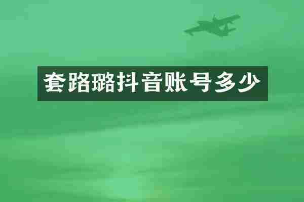 套路璐抖音账号多少