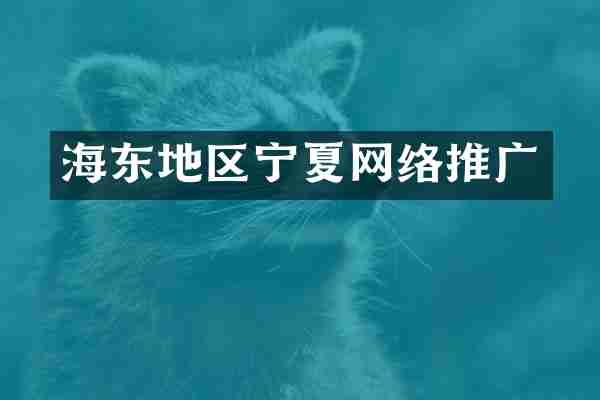海东地区宁夏网络推广