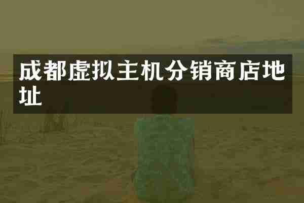 成都虚拟主机分销商店地址