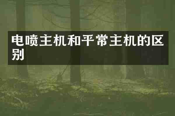 电喷主机和平常主机的区别