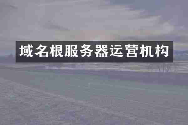 域名根服务器运营机构