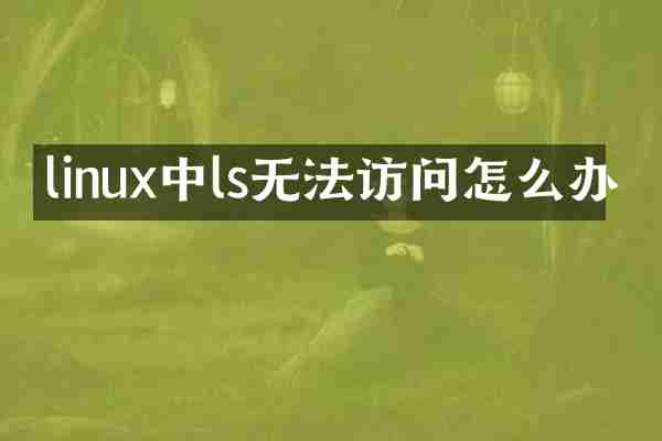linux中ls无法访问怎么办