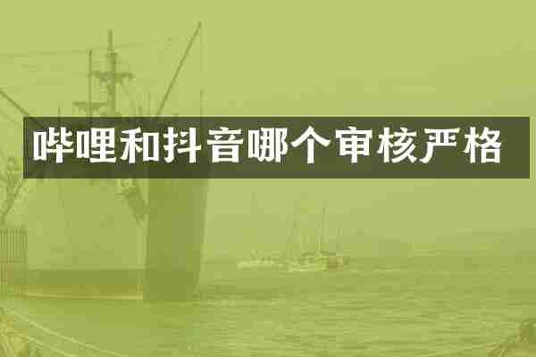 哔哩和抖音哪个审核严格