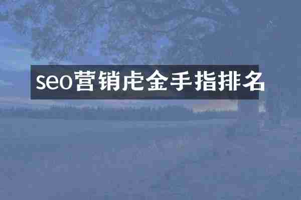 seo营销虍金手指排名