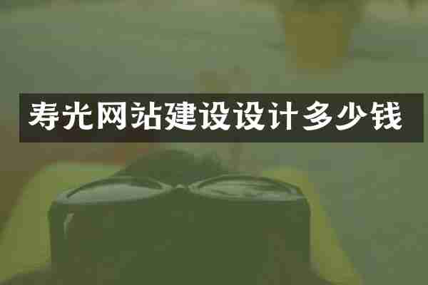 寿光网站建设设计多少钱