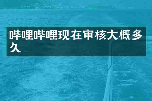 哔哩哔哩现在审核大概多久